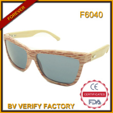 Gafas de sol Popular de bambú hecha a mano de alta calidad de F6040 por mayor en China